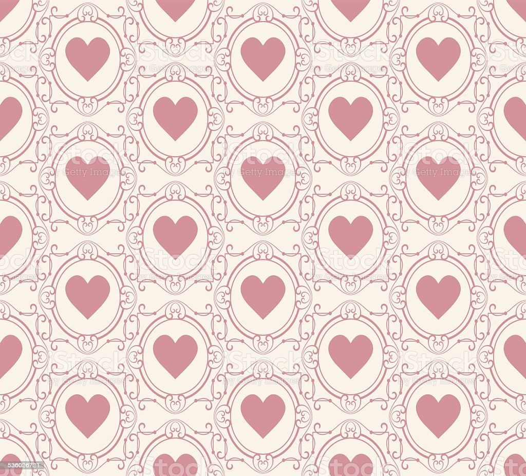 Valentines Day Retro Wallpaper Stock Illustration Image Now
