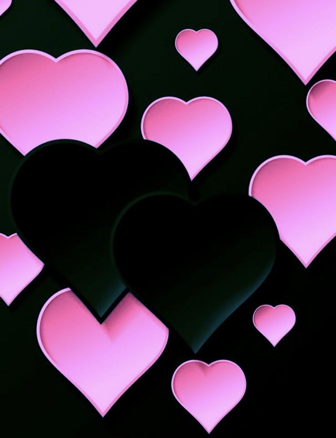 Black and Pink Heart Wallpaper Free Black and Pink Heart Background