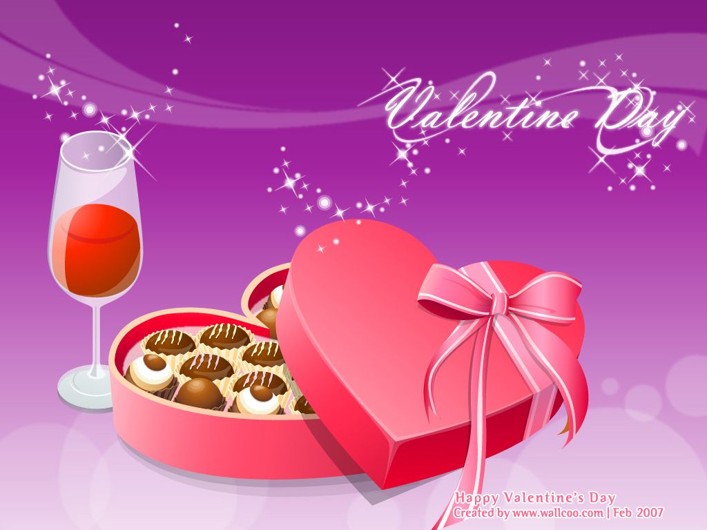 Sweet illustrraion for Valentine's Day 1024x768 NO.14 Desktop Wallpaper
