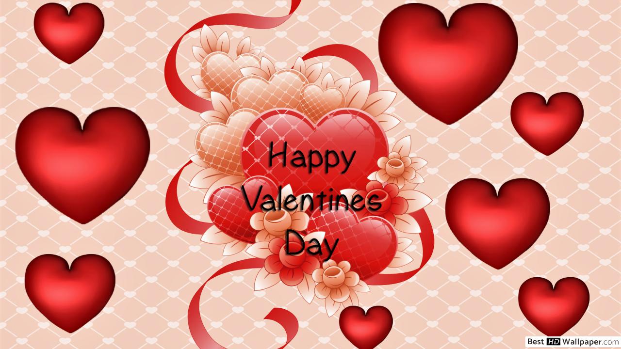 Valentine's day valentine hearts HD wallpaper download