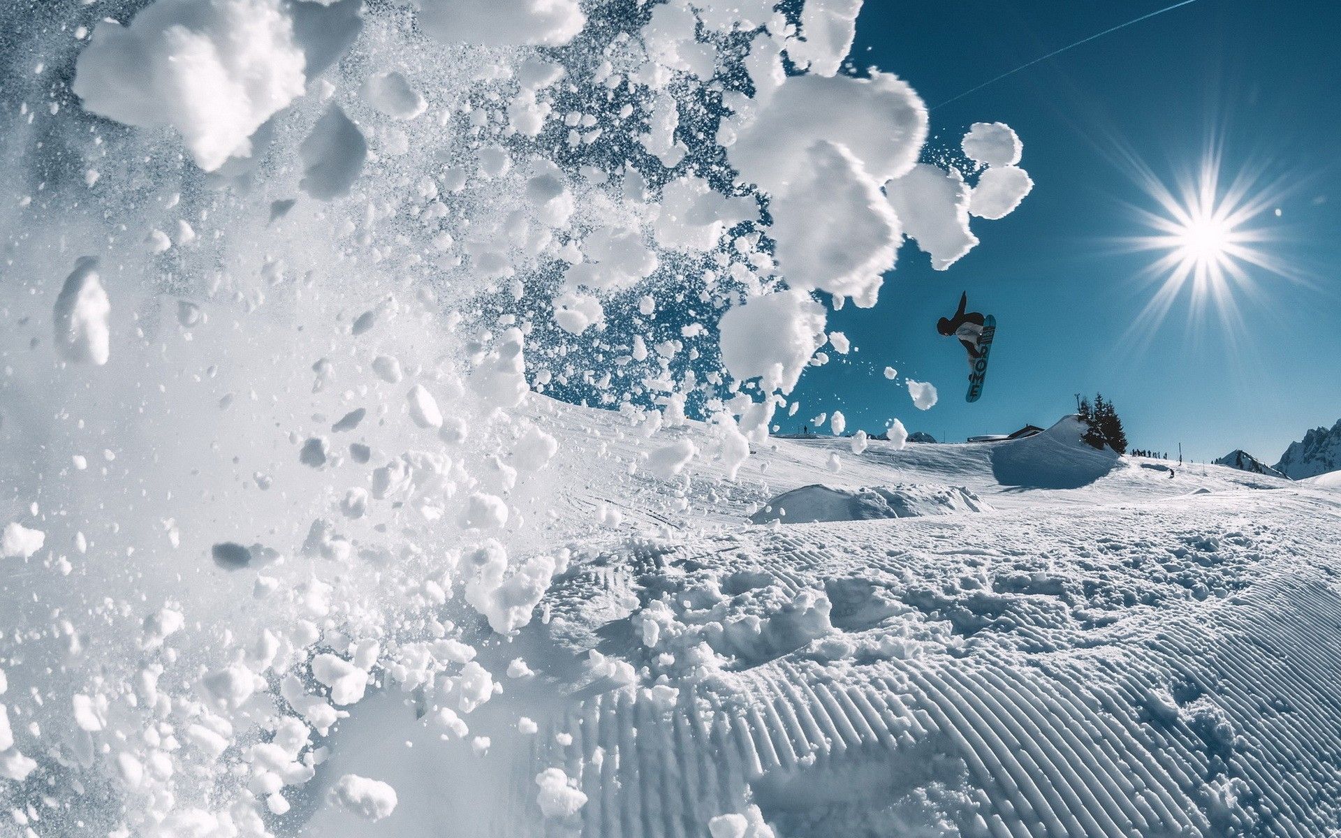 Snow and snowboarding in Switzerland wallpaper download. Wallpaper, picture, photo