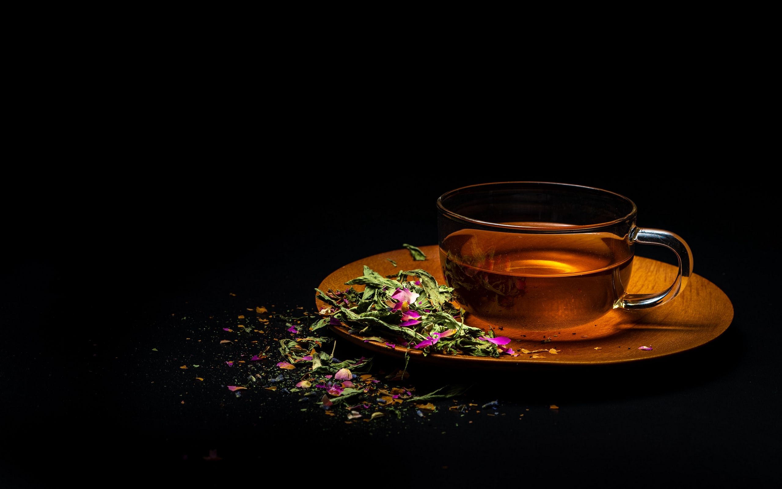 Wallpaper Cup, Tea, Flowers, Leaves, Drink Tea Wallpaper HD