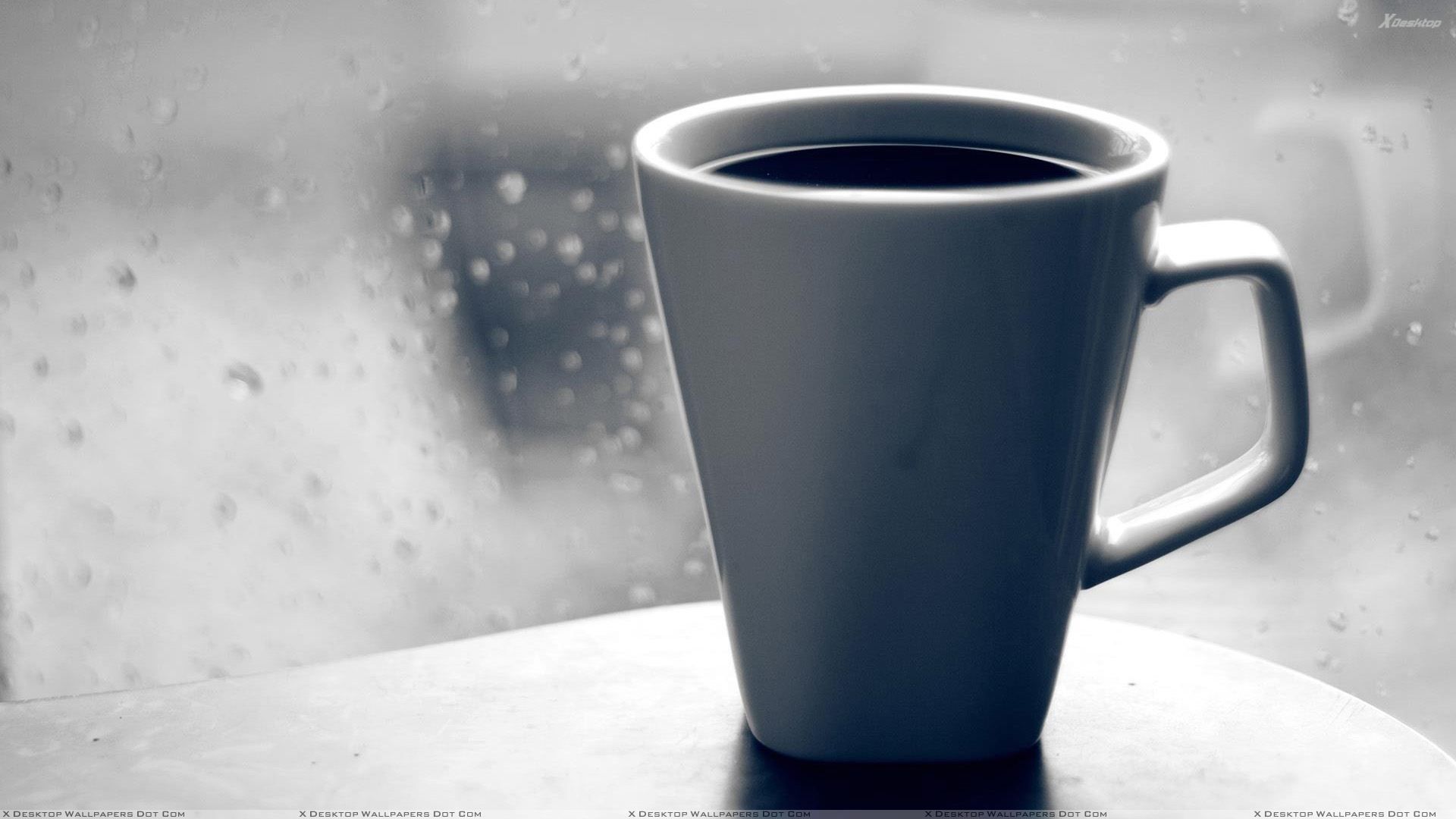 Cup Of Black Tea In White Cup Wallpaper