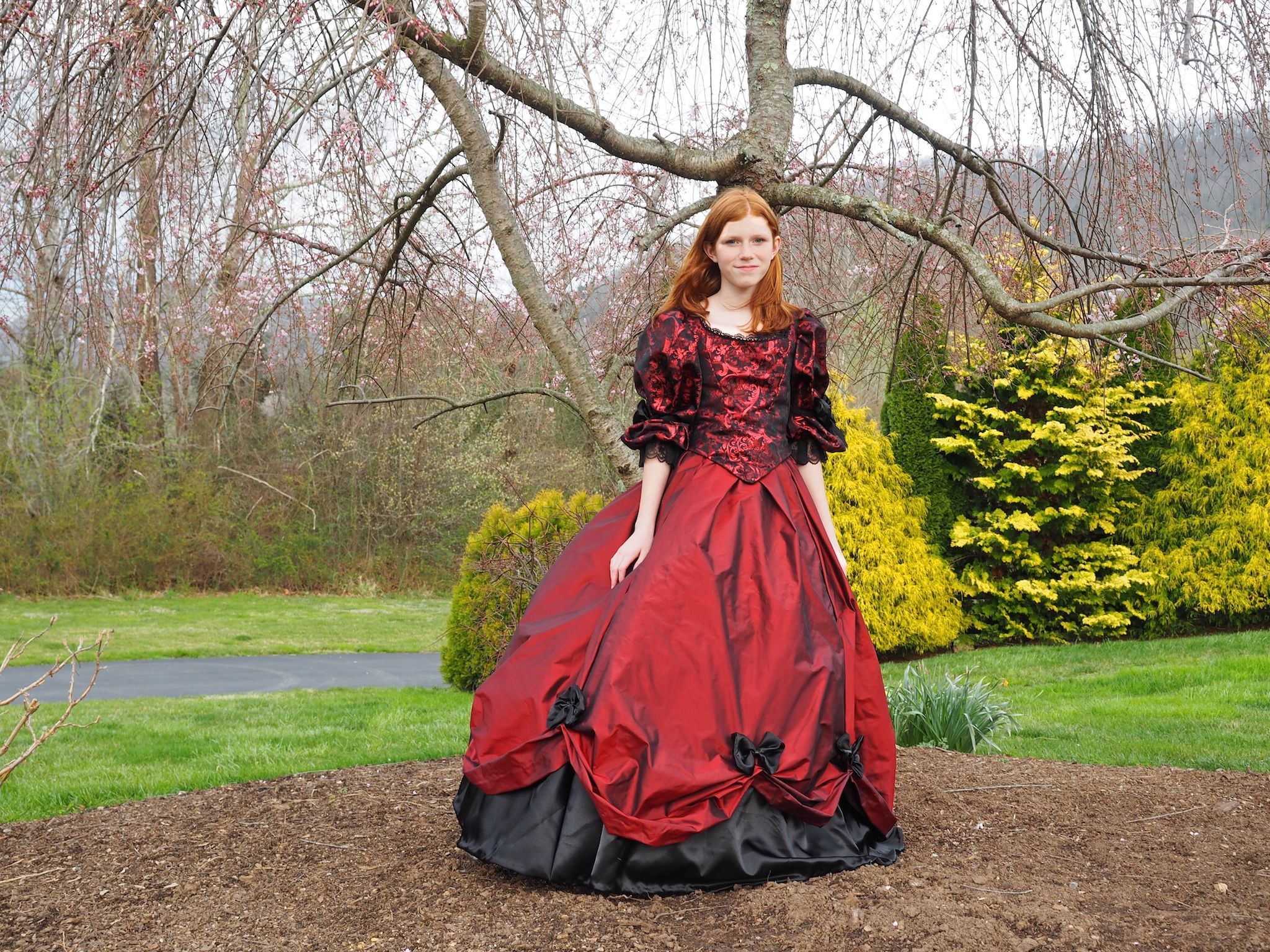 Serafina's winter gown from the book. Dresses, Red dress, Winter gowns