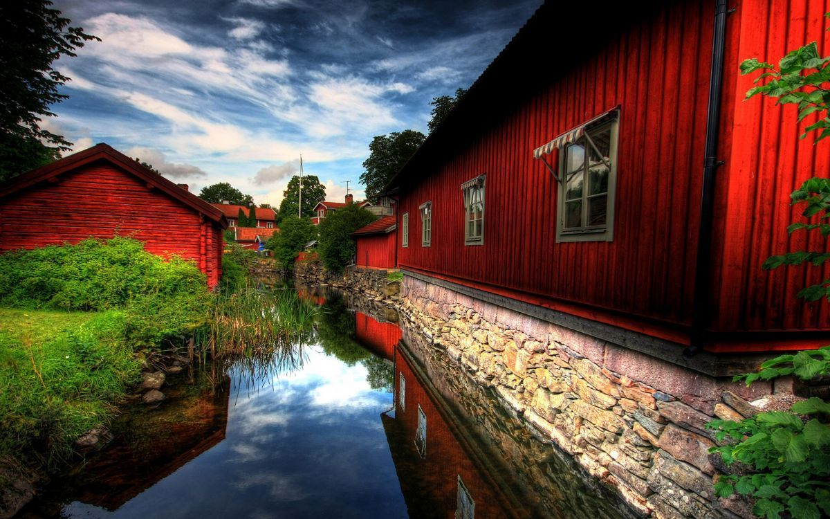 Red House Exteriors Paint The Town Village. Red Houses, HD Nature Wallpaper, Home Picture