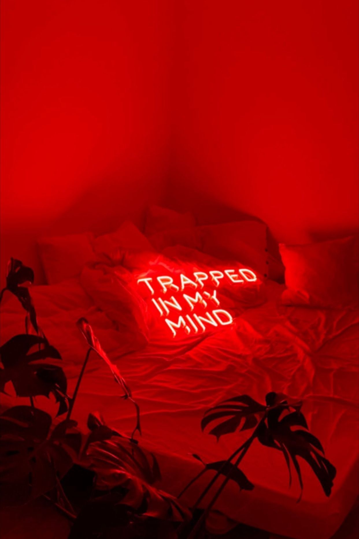 Trapped In My Mind' Beach. Red and black wallpaper, Red aesthetic grunge, Red aesthetic