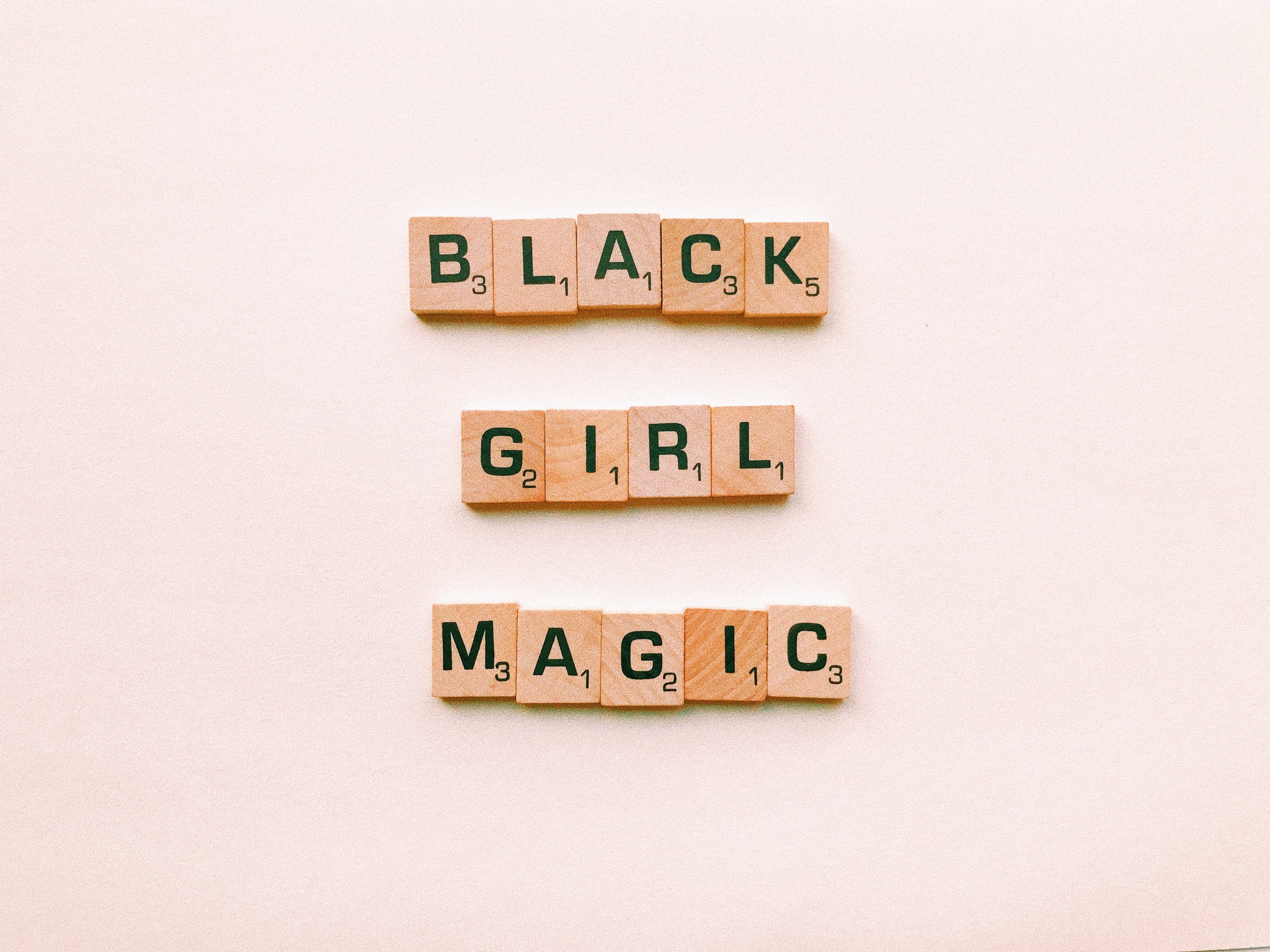 Black Girl Magic Text Decor · Free