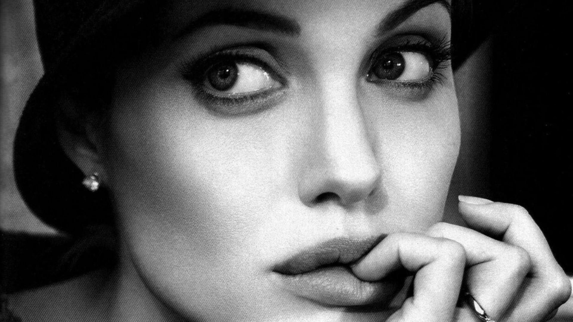 Download Wallpaper, Download 1920x1080 women black and white actress angelina jolie lips monochrome faces 1. Angelina jolie lips, Angelina jolie, Black and white
