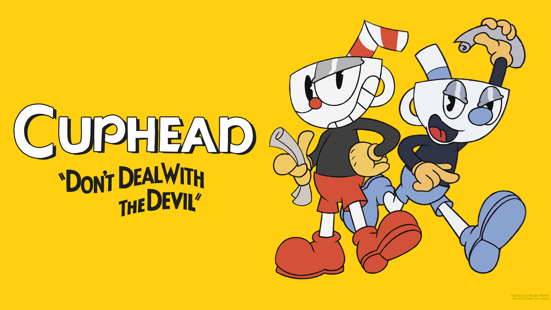 cuphead and mugman wallpaper by vogold - Fur Affinity [dot] net