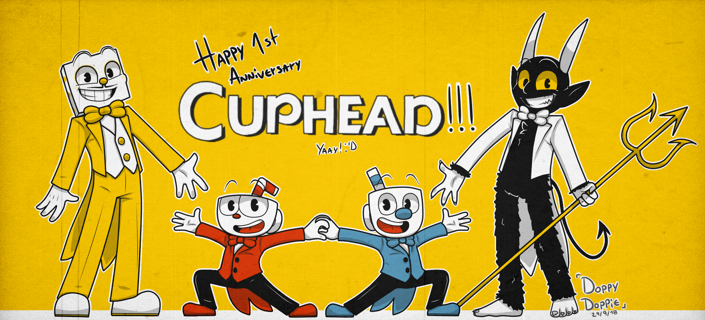 cuphead and mugman wallpaper by vogold  Fur Affinity dot net