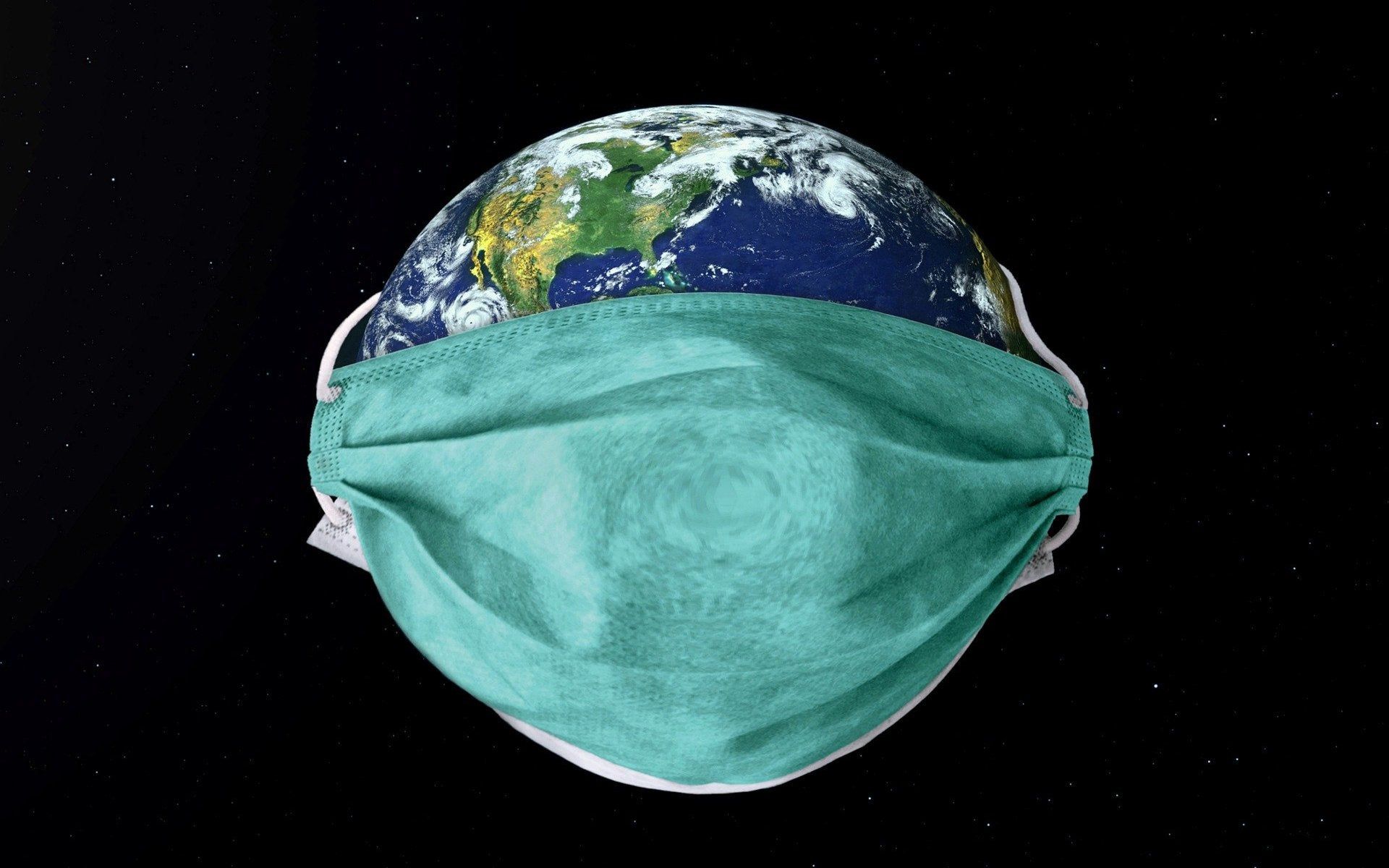 Wear Mask to save earth Corona effect [1920×1200]