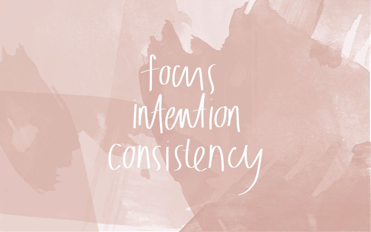 focus, intention, consistency desktop wallpaper