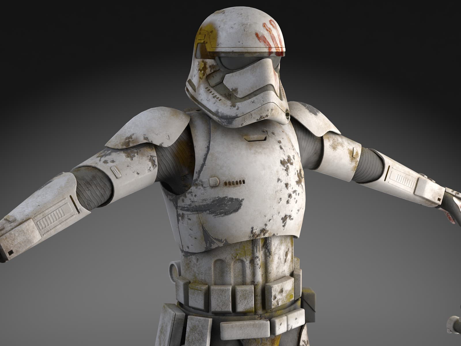 Star Wars First Order Stormtrooper lightly dirty 3D Model