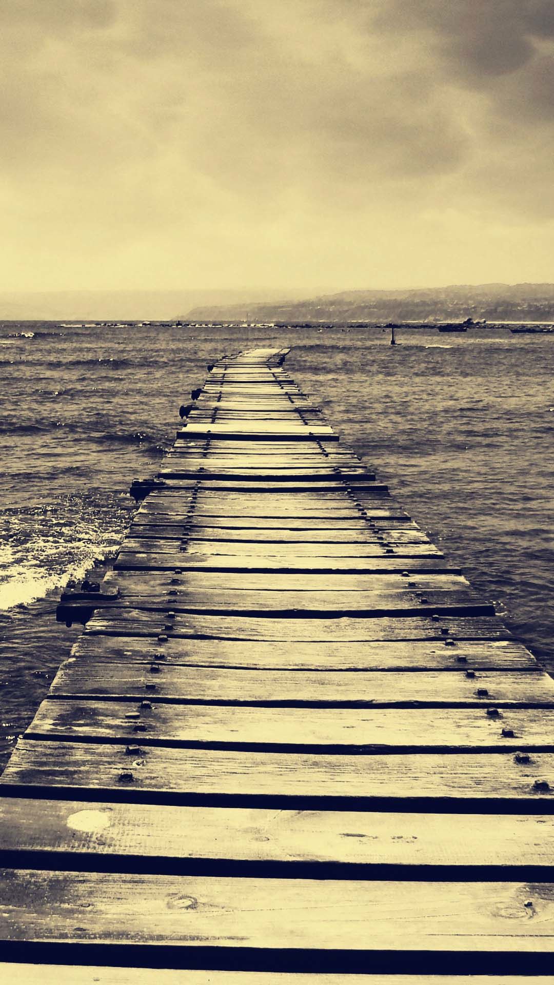 Free download Vintage Sepia Dock Over Sea Android Wallpaper download [1080x1920] for your Desktop, Mobile & Tablet. Explore Sepia Wallpaper. Sepia Wallpaper, Sepia Background, Sepia Background