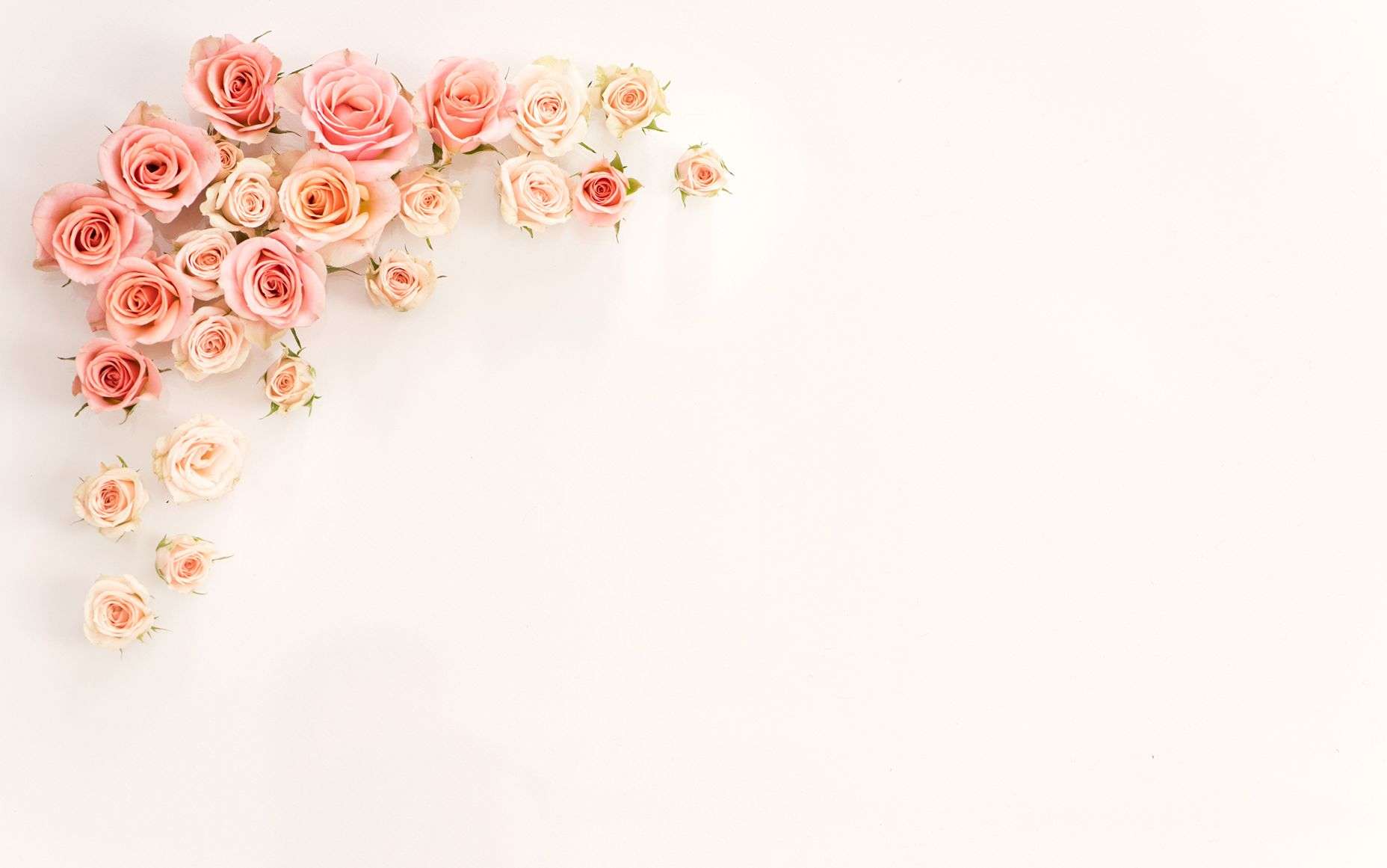 Rose Gold Floral Computer Wallpaper
