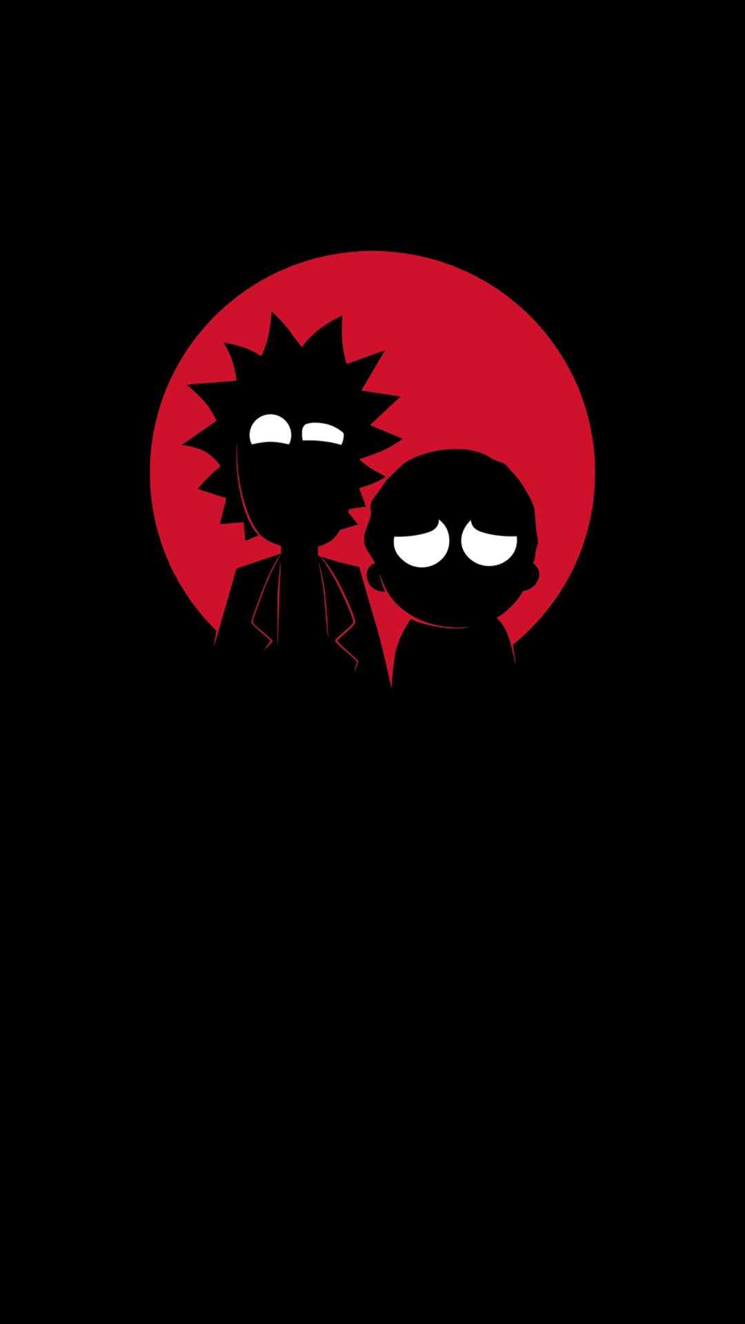 Amoled Rick And Morty Dark Wallpaper