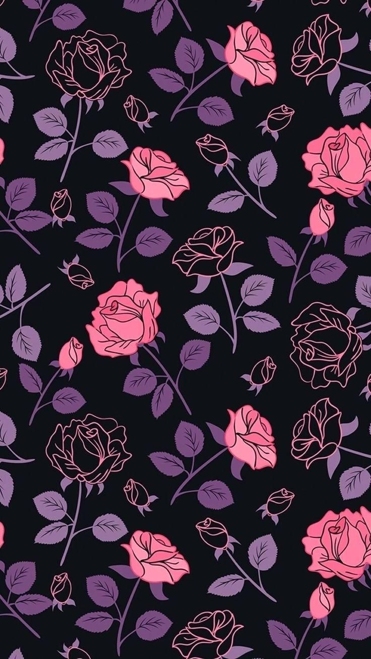 wallpaper tumblr pink. Flower wallpaper, Rose wallpaper, Purple wallpaper
