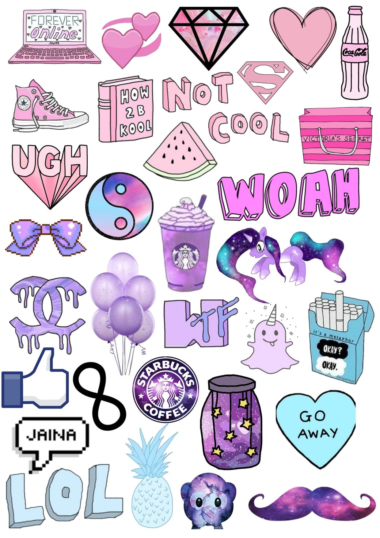 Girl stickers, Aesthetic stickers, Wallpaper stickers
