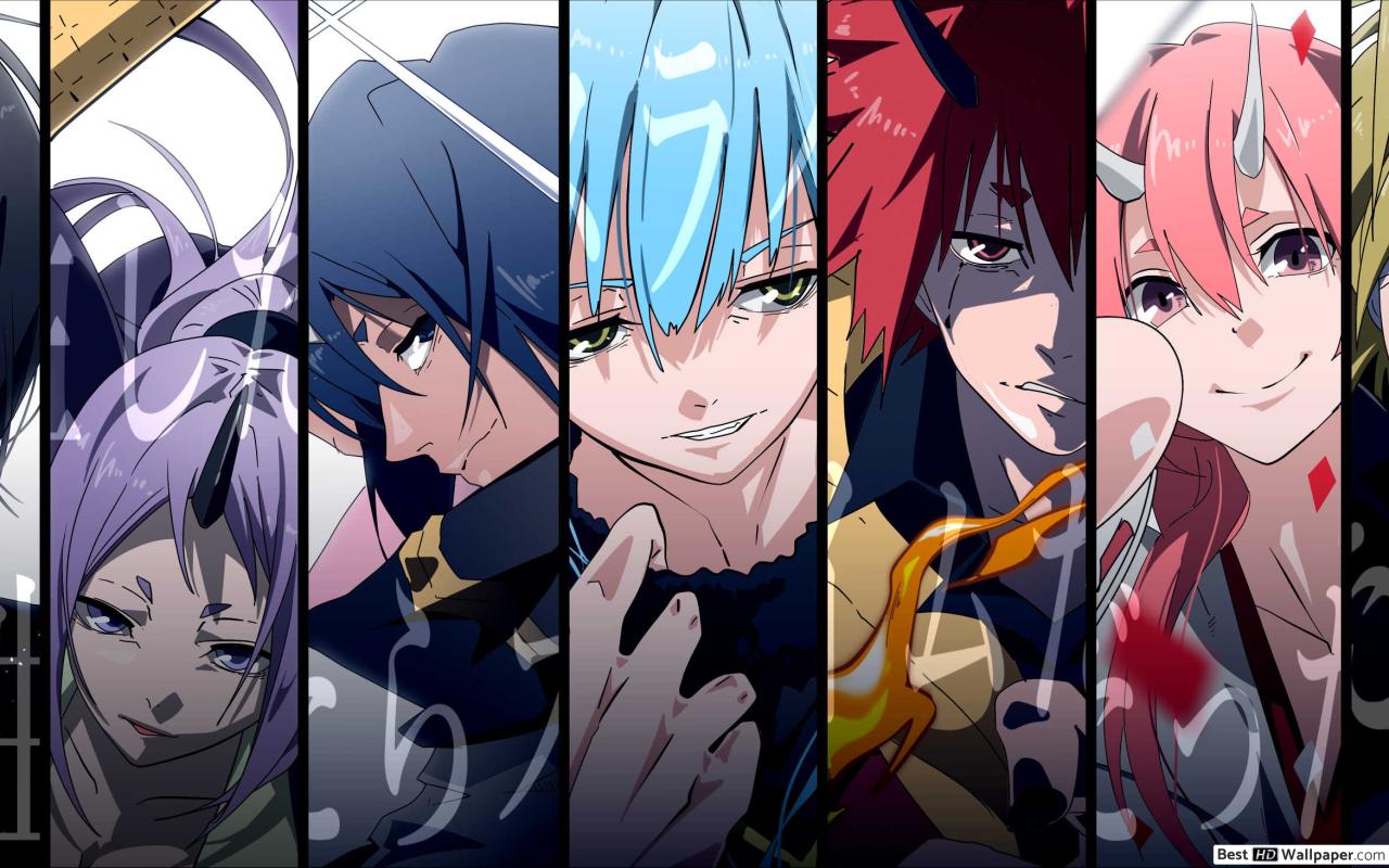 That Time I Got Reincarnated As A Slime Tempest, Benimaru, Shuna, Souei, Shion, Diablo HD wallpaper download