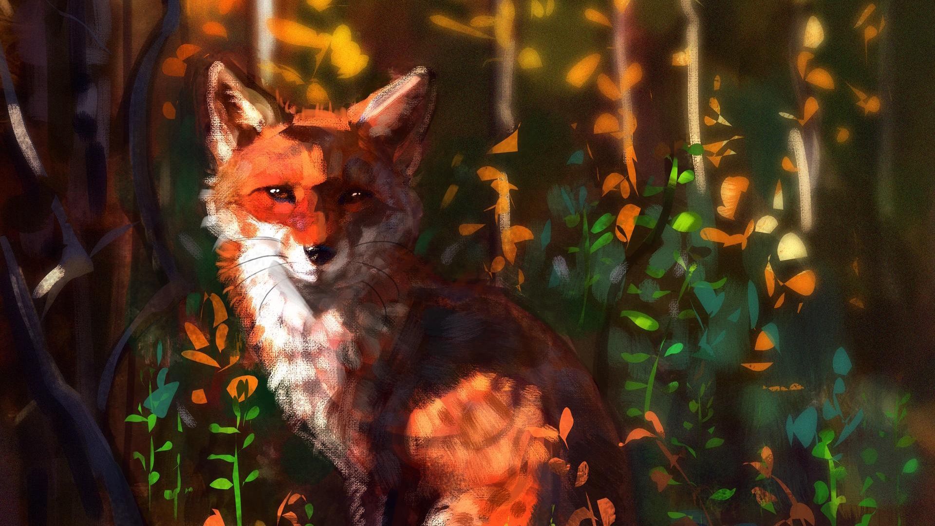 Fox Art [1920x1080]. Fox art, Fox background, Desktop wallpaper fall