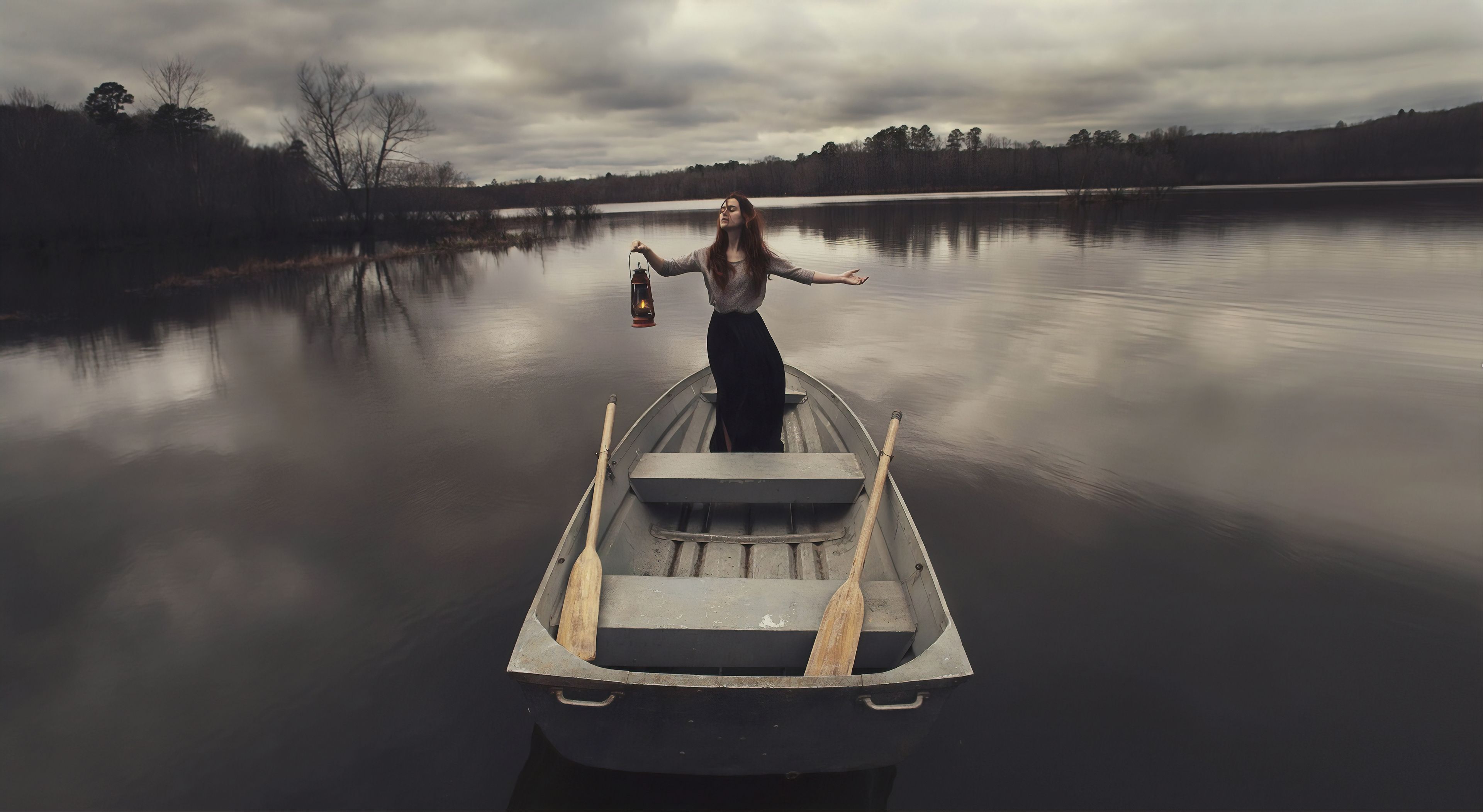 Girl Boat Light 4k, HD Photography, 4k Wallpaper, Image, Background, Photo and Picture