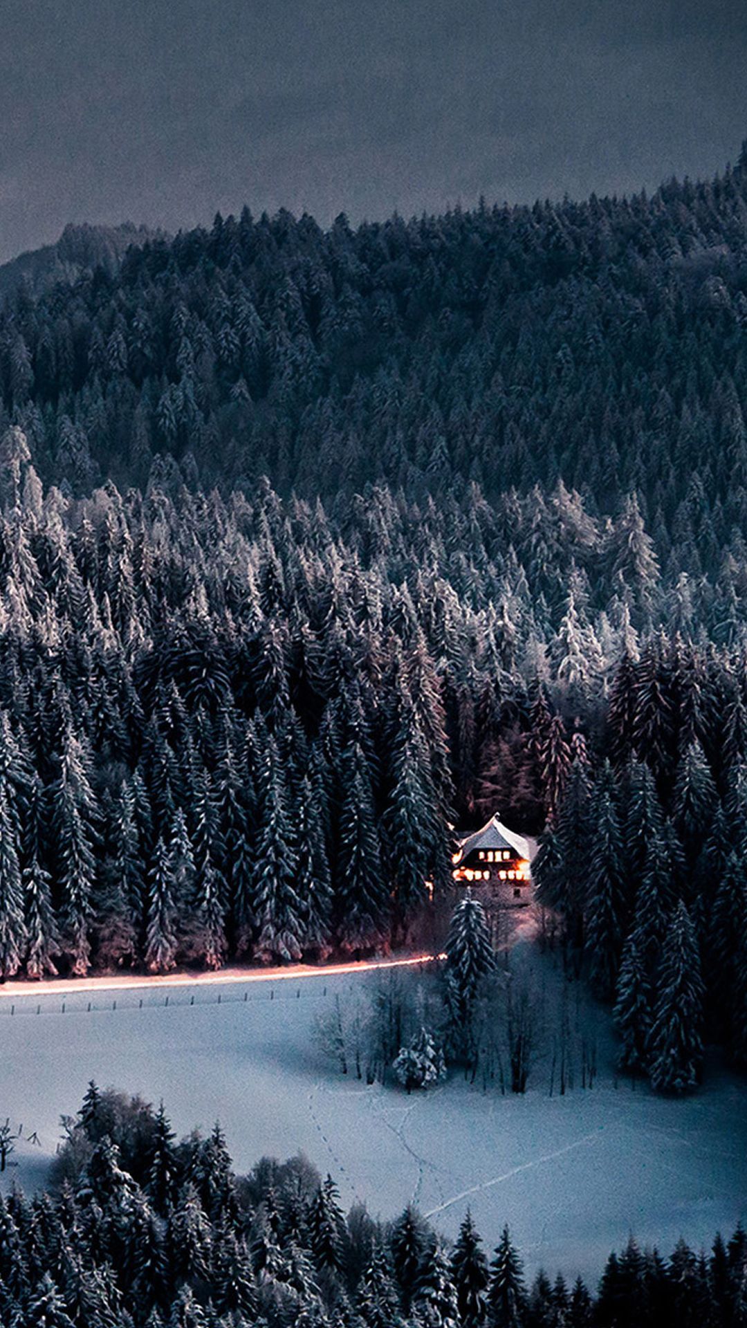 Winter Snow Forest Chalet Retreat #iPhone #wallpaper. Black forest germany, Snow forest, Black forest