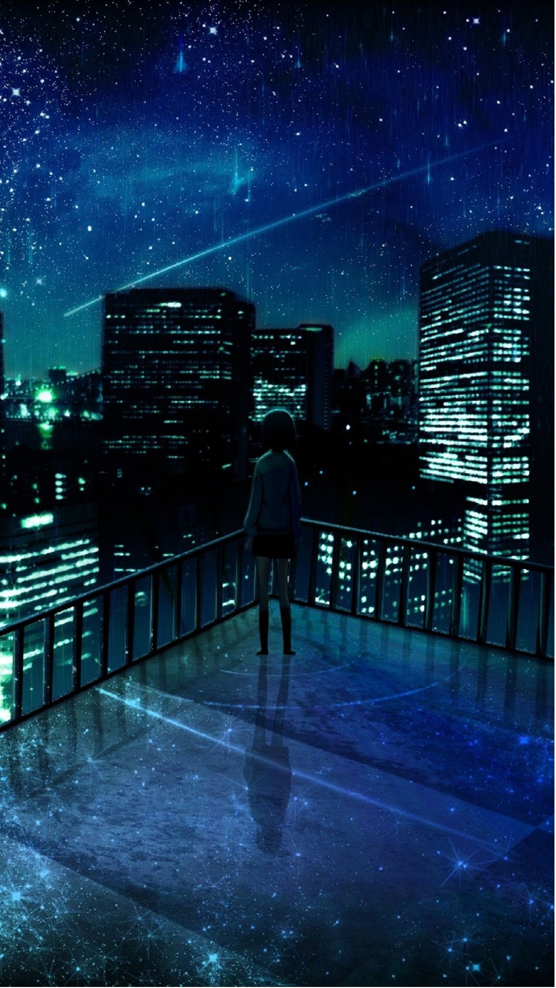 Anime Night City Phone HD Wallpaper