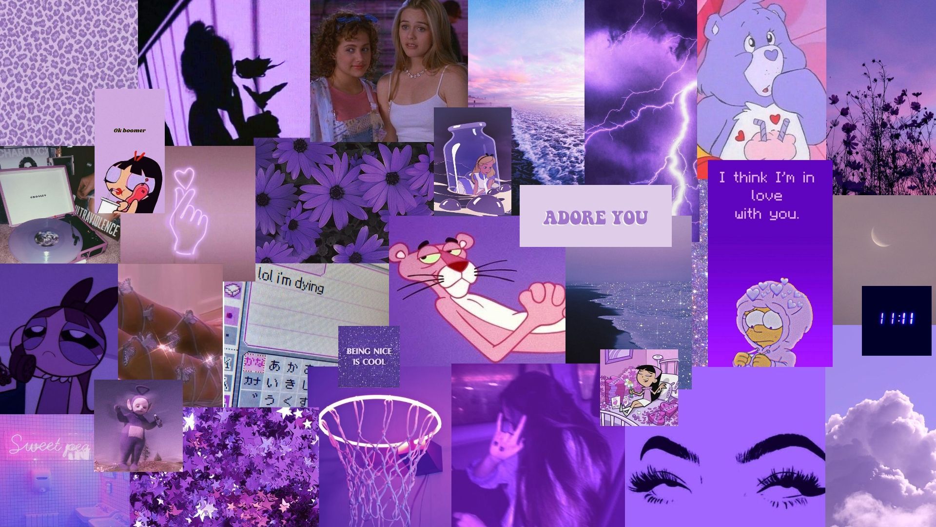 Purple aesthetic grunge desktop .com