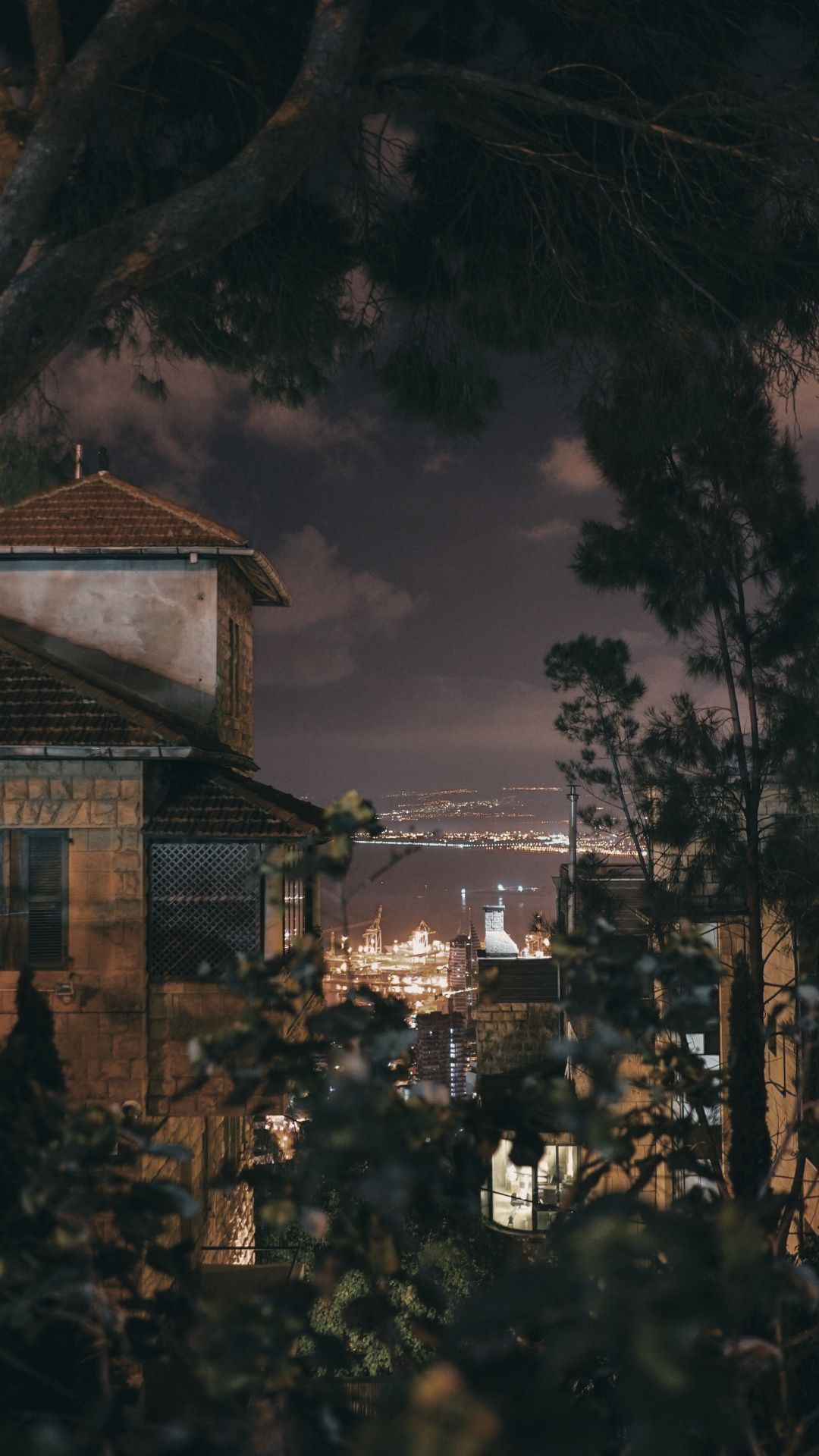 Download 1080x1920 Wallpaper Midnight, Atmosphere, Architecture, Night, Farmhouse. Beautiful nature wallpaper, Sky aesthetic, Scenery wallpaper