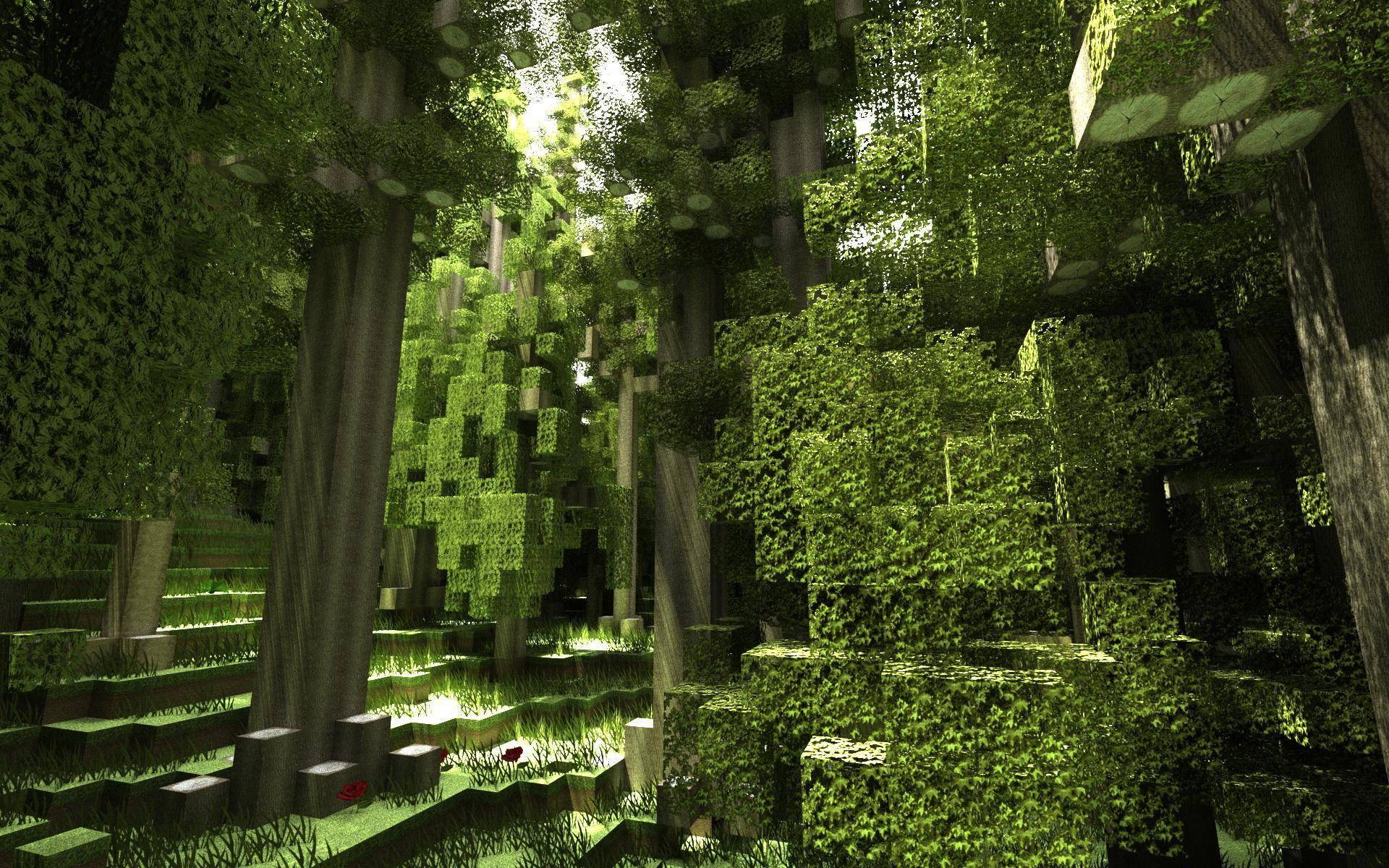 Minecraft Forest HD wallpaper