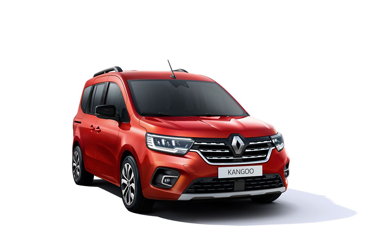 Desktop Wallpaper Renault Kangoo, 2021 Minivan Red Cars Metallic