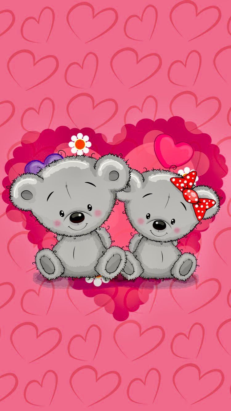 Pin By Alicia Contreras Garcia On Love Heart. Wallpaper Iphone Cute, Teddy Bear Wallpaper, Bear Wallpaper