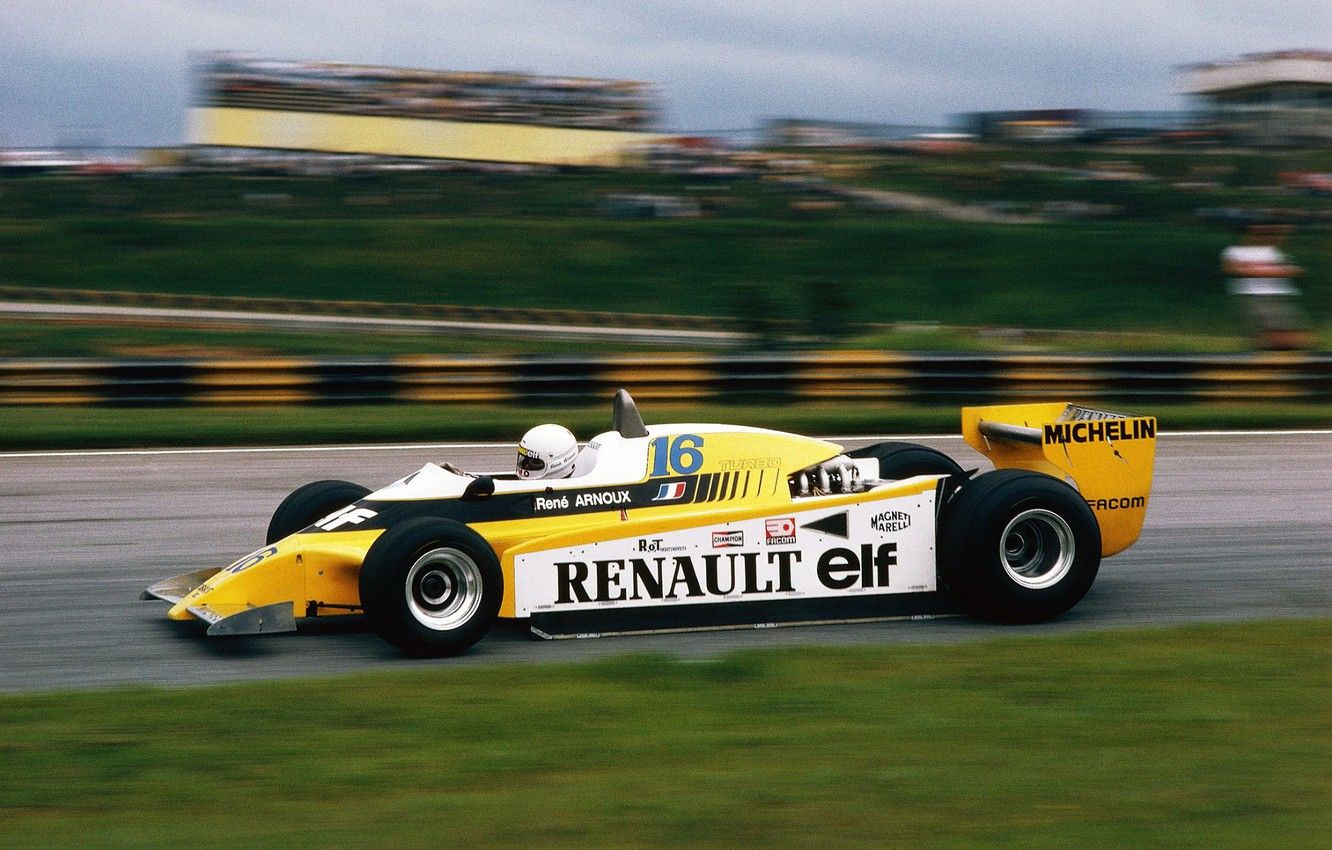 Wallpaper Renault, Sport, Retro, F1, Rene Arnoux image for desktop, section спорт