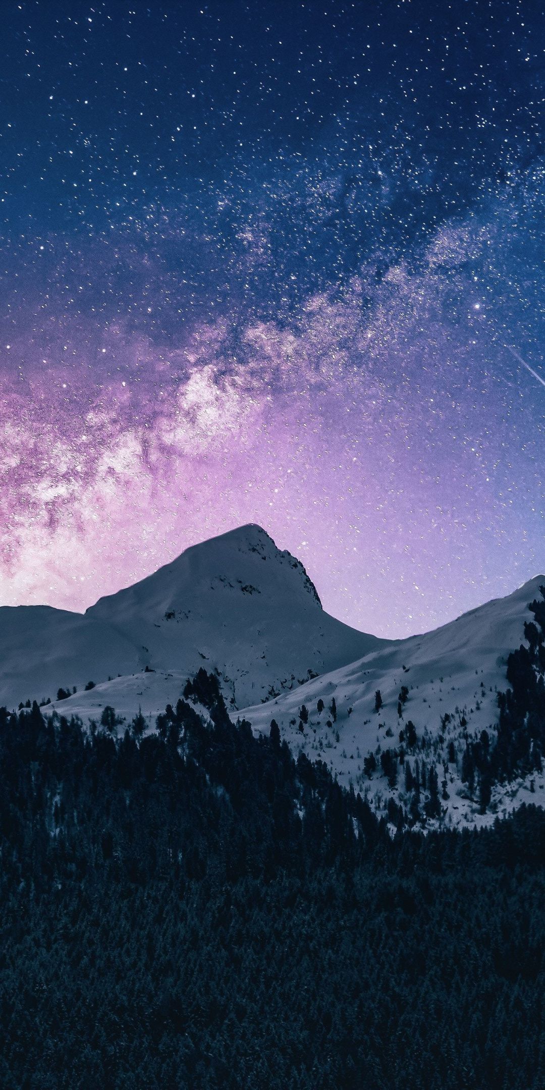 Mountains range, sky, night, milky way, 1080x2160 wallpaper. Night sky wallpaper, Night sky painting, iPhone wallpaper winter