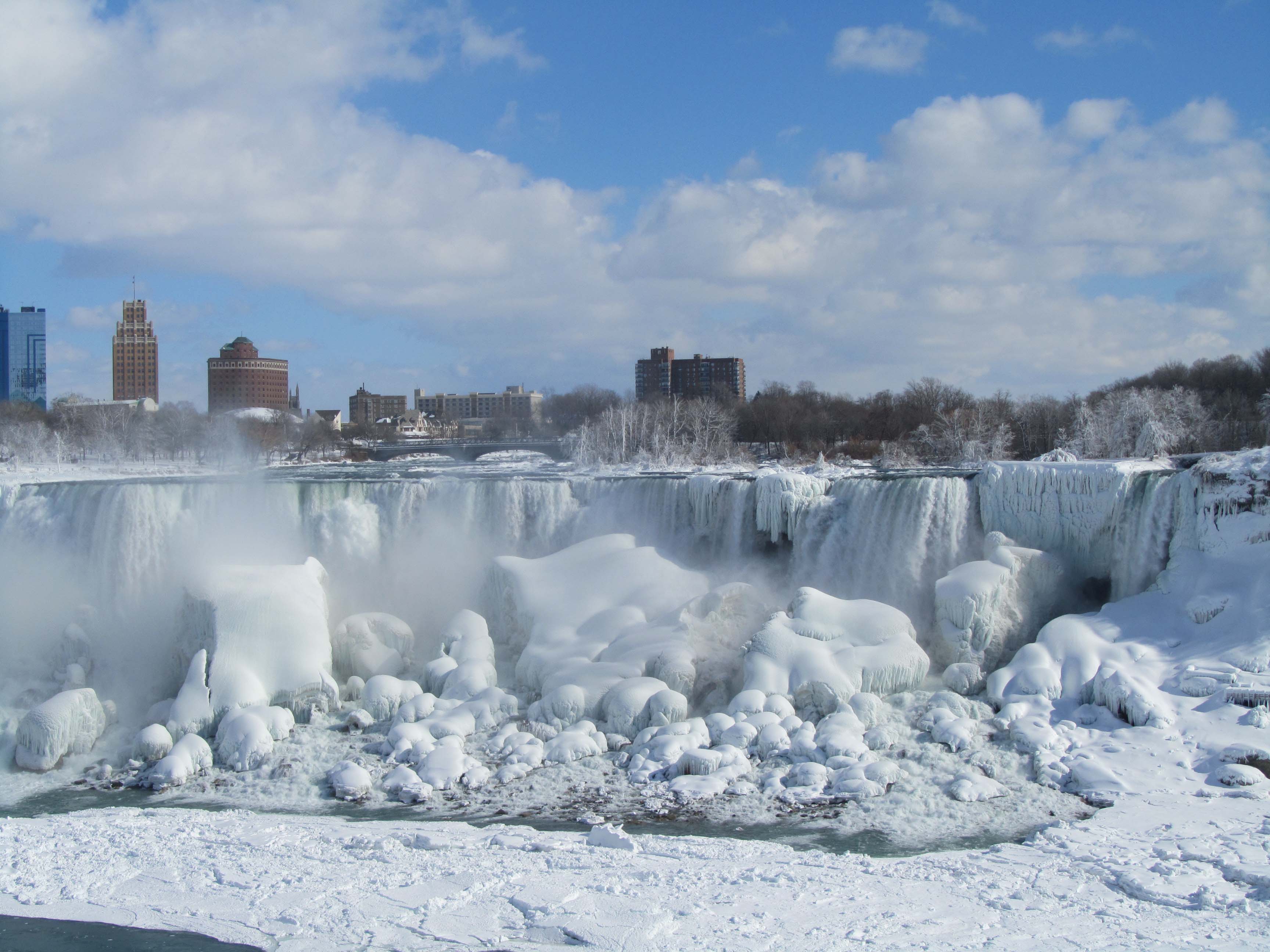 Frozen Niagara Falls Canada Desktop Background Wallpaper Free Download