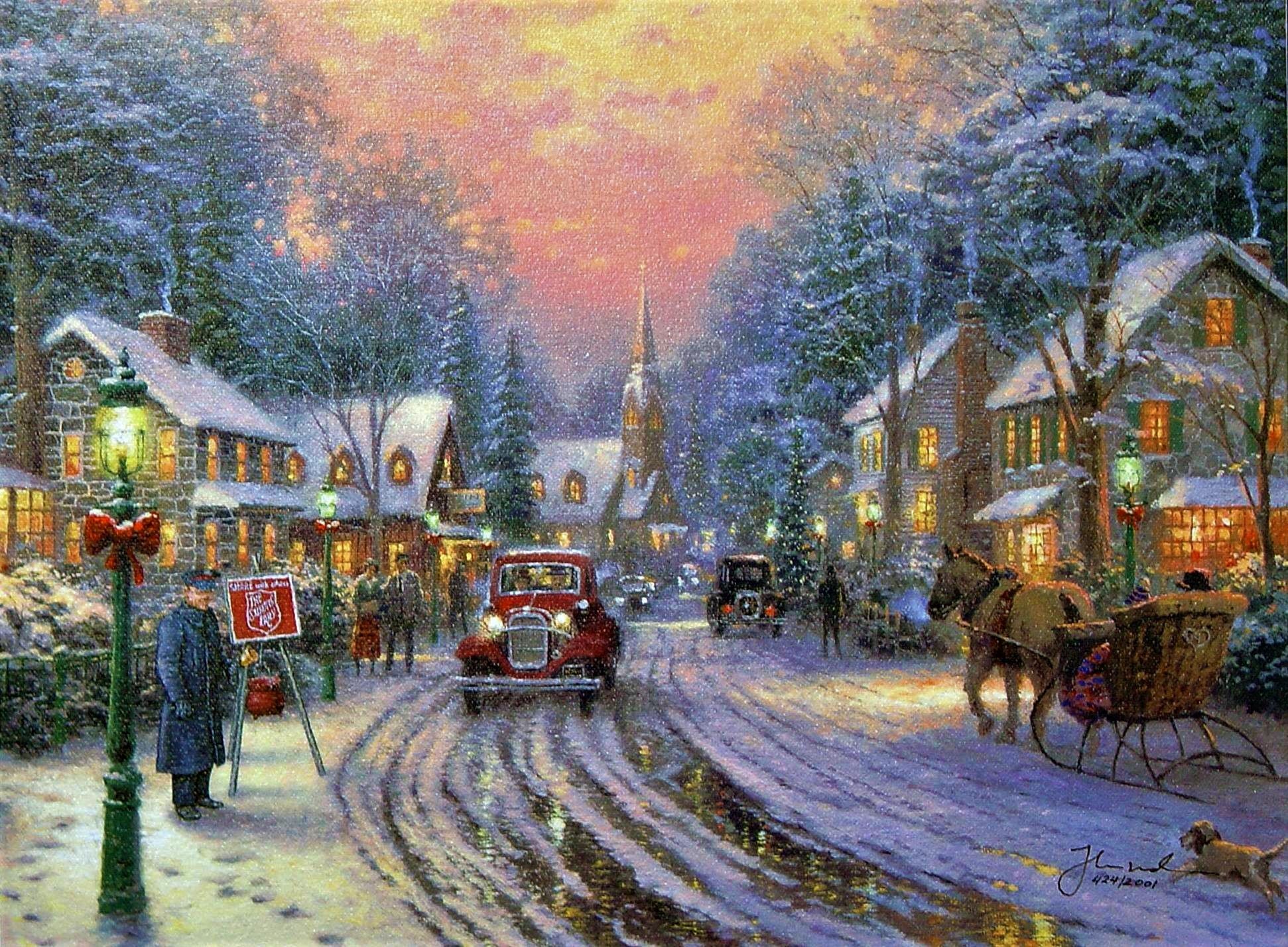 Artistic Christmas Holiday Painting