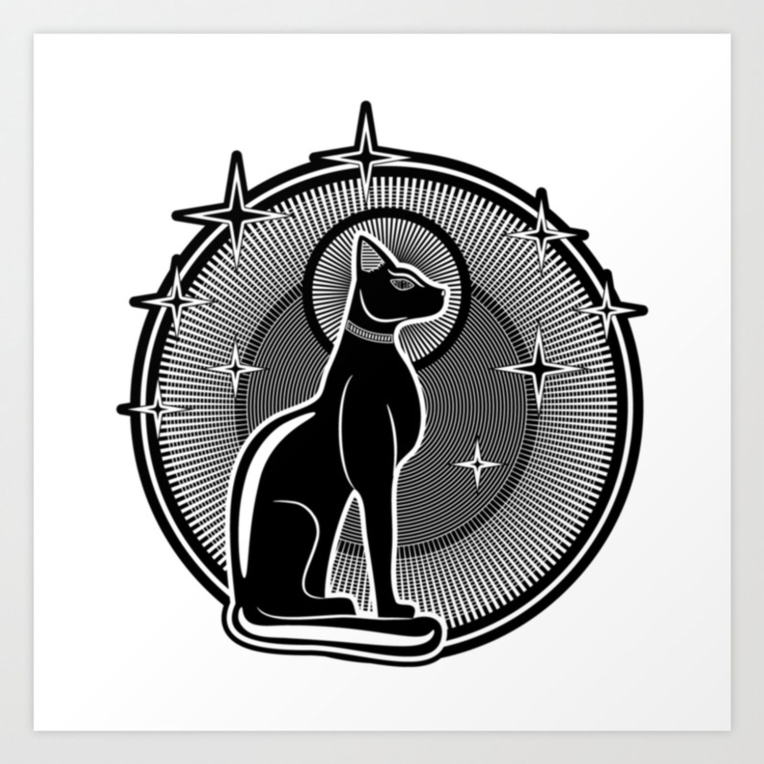 Bastet Cat Egypt Horus Anubis Art Print