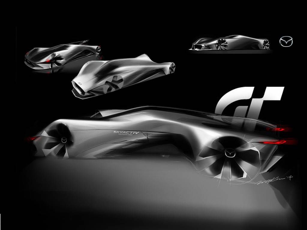 Mazda LM55 Vision Gran Turismo Concept Sketches Body Design