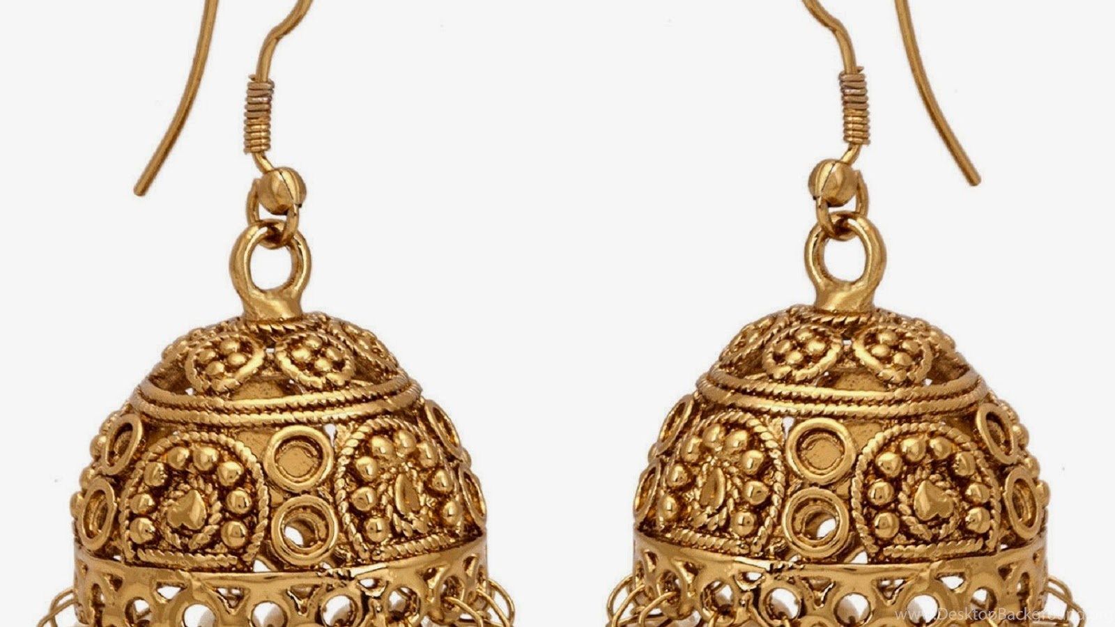 All 4u Wallpaper: Latest Gold Jhumka Earring Designs HD Wallpaper Desktop Background