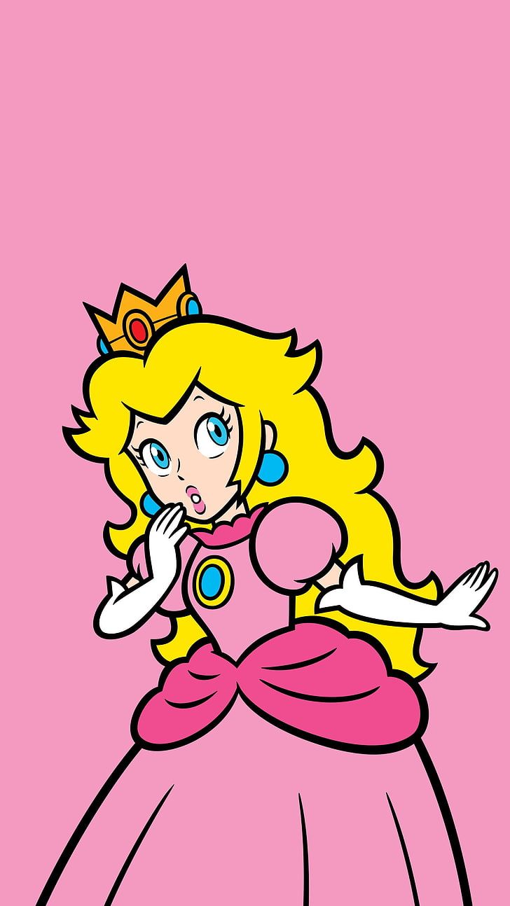 Minimalism, Nintendo, Princess Peach, Simple Background, And Princess Peach Background Wallpaper & Background Download