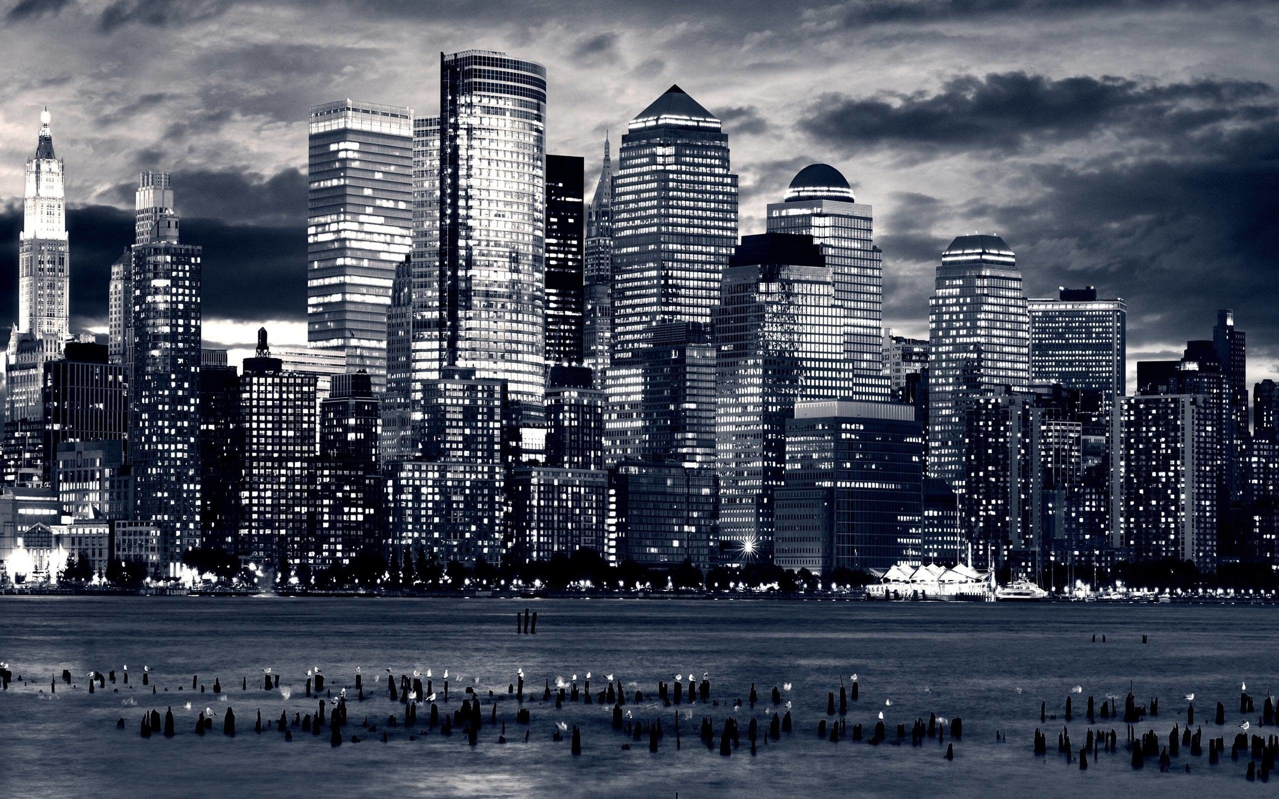 Black and White City Wallpaper Free Black and White City Background