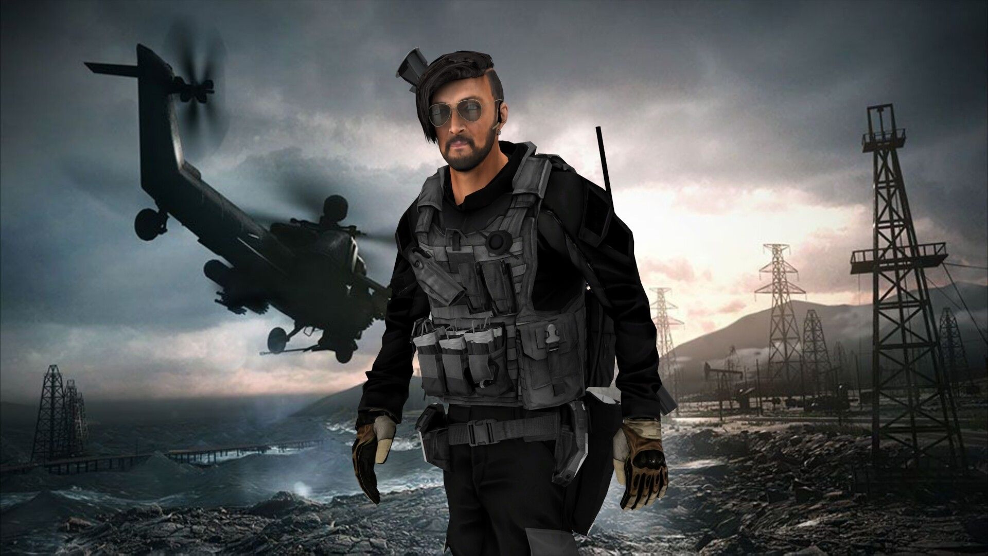 Hebbuli (FPS game) kichcha sudeep, santhosh DV