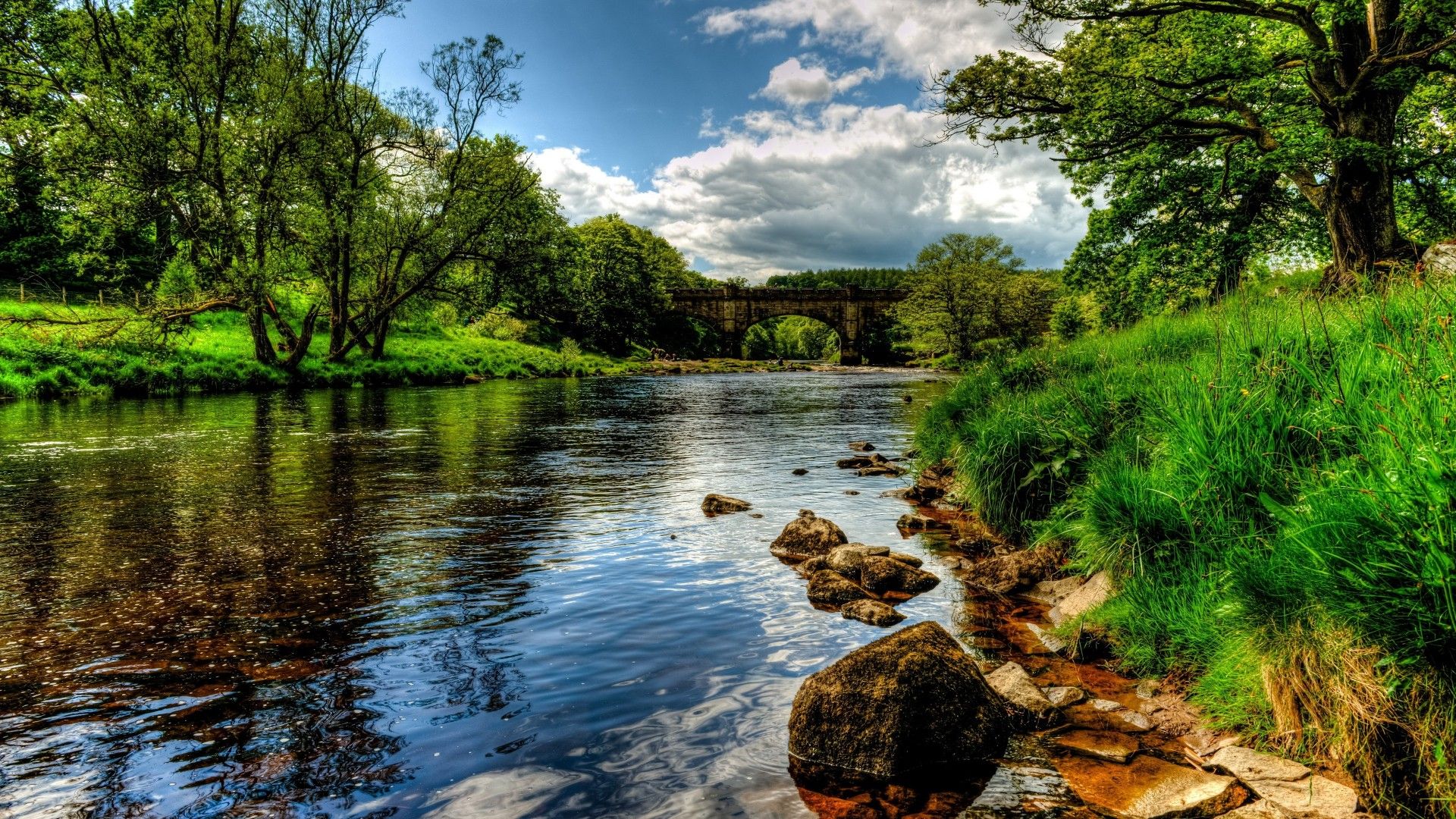 Rivers England Scenery Bolton Wharfe Grass Hdr Nature Wallpaper And Photo, Wallpaper13.com
