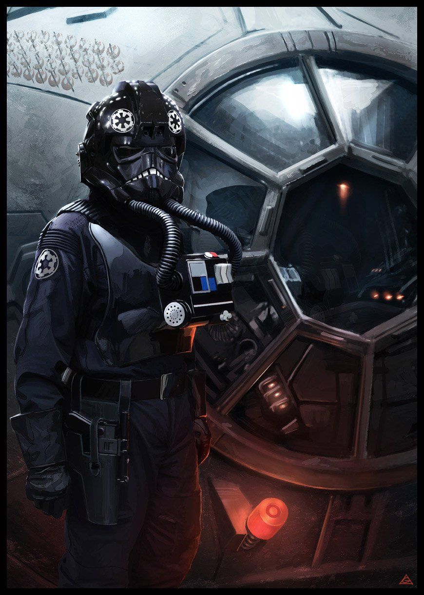 Tie Interceptor Pilot /by Gary Jamroz Palma #StarWars #illustration #Empire #whoa. Star Wars Wallpaper, Star Wars Fan Art, Star Wars Picture