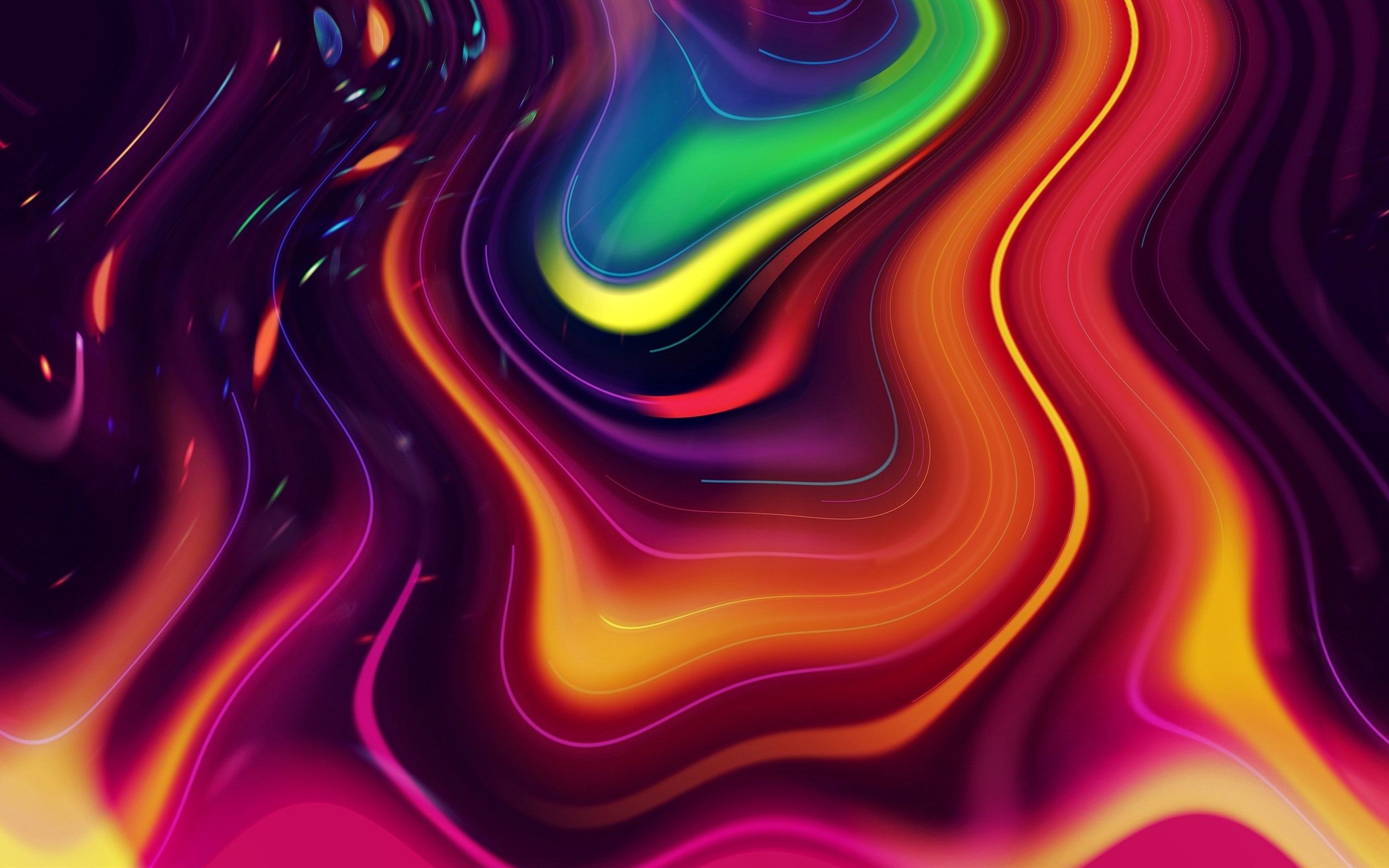 Wallpaper Abstract curves, colorful pattern 2560x1600 HD Picture, Image