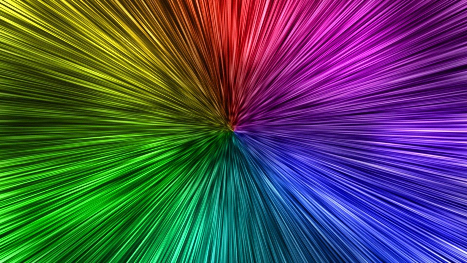 Colorful Yellow Green Blue Red Purple Needles HD Tie Dye Wallpaper