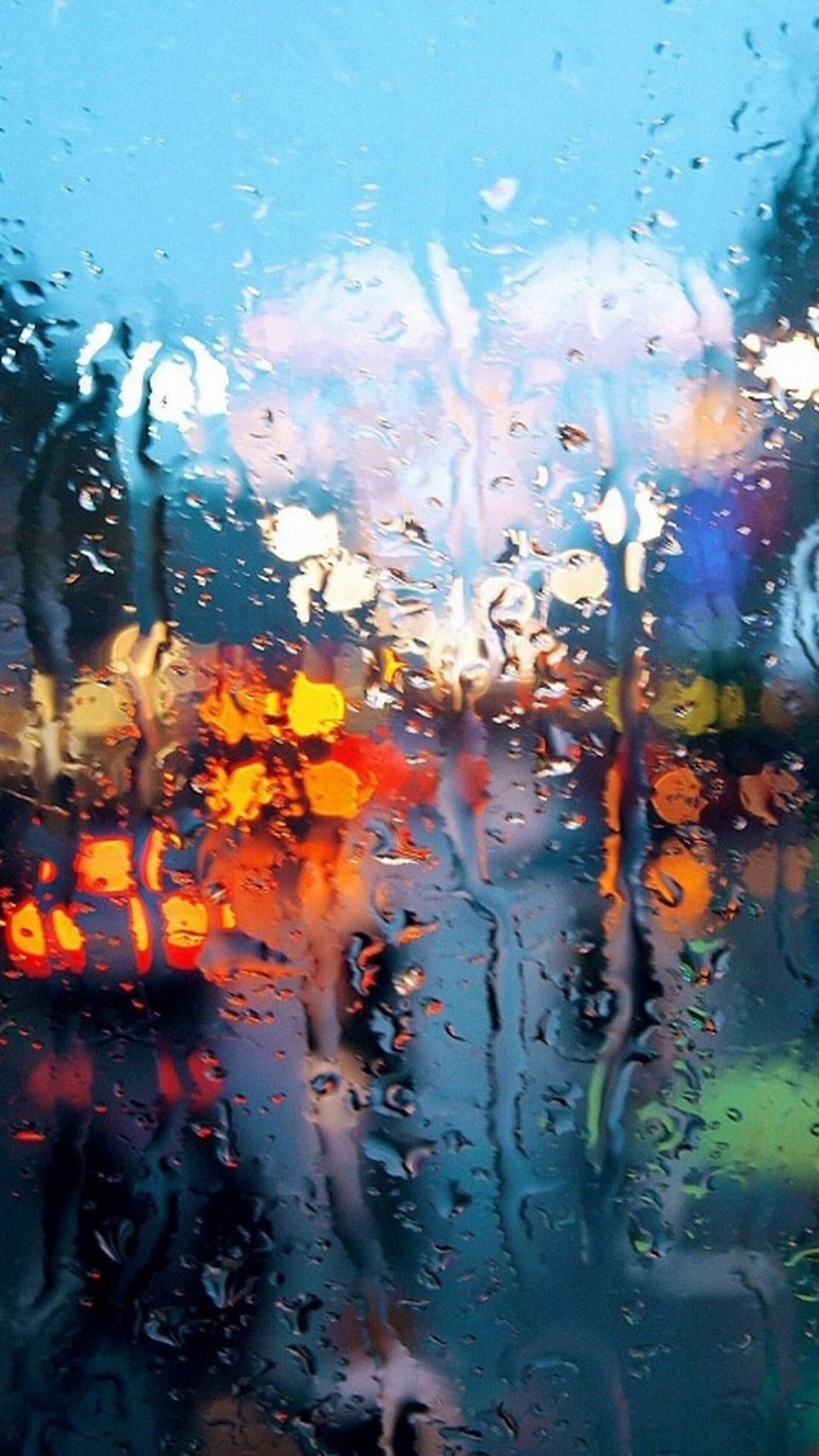 View of the rain