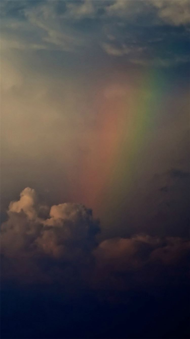 Rainbow Across Cloudy Storm After Rain iPhone 8 Wallpaper Free Download
