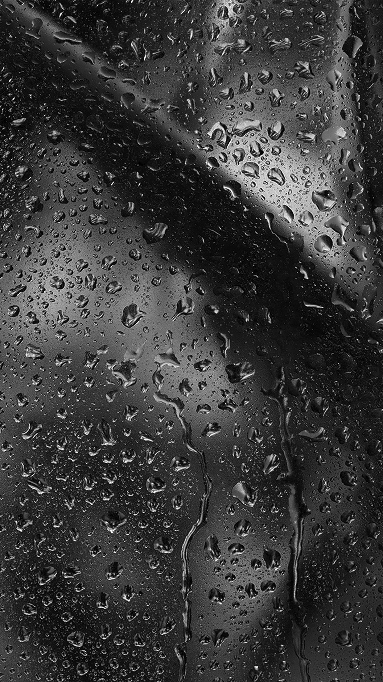 Rain Bw Pattern Background Dark Wallpaper