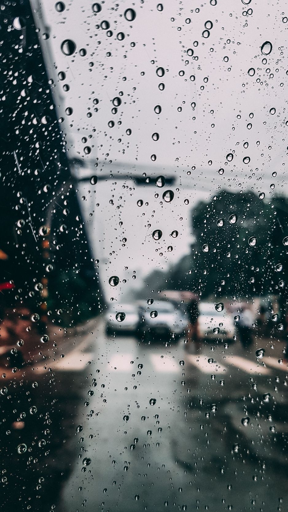 Wallpaper Glass, Drops, Rain, Moisture, Blur, City Rain Wallpaper iPhone